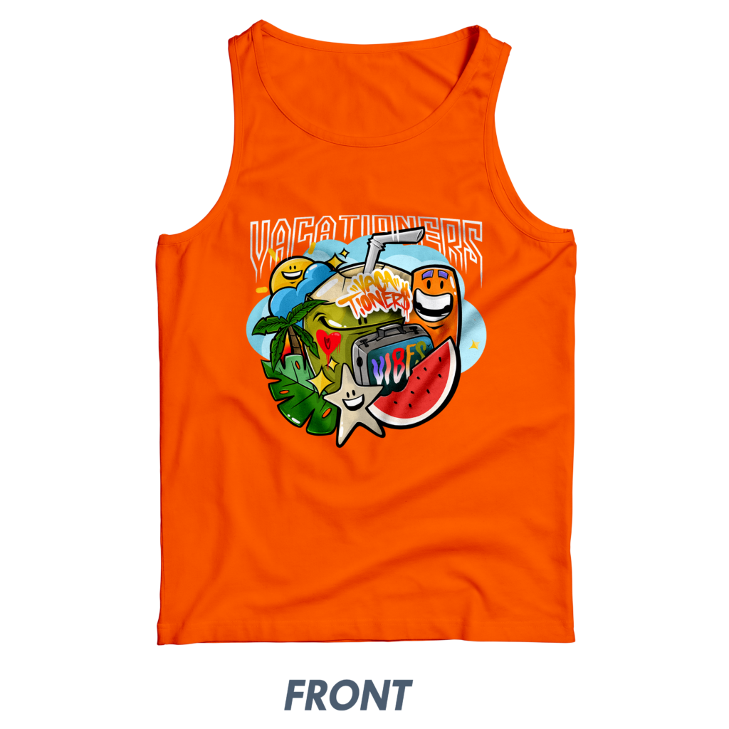 TankTop orange Back Front